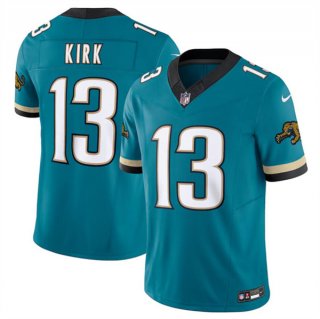 Men's Jacksonville Jaguars #13 Christian Kirk Teal 2024 F.U.S.E. Prowler Throwback Vapor Limited Football Stitched Jersey