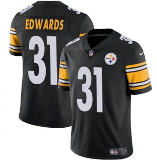 Men's Pittsburgh Steelers #31 Daijun Edwards Black Vapor Untouchable Limited Football Stitched Jersey