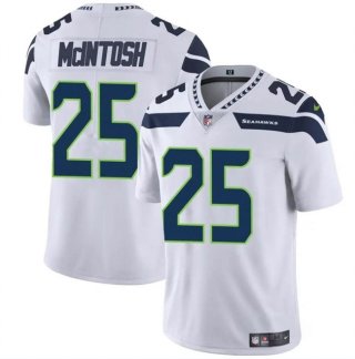 Men's Seattle Seahawks #25 Kenny McIntosh White Vapor Limited Football Stitched Jersey