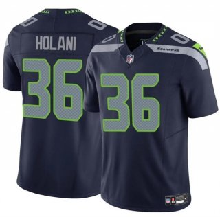 Men's Seattle Seahawks #36 George Holani Navy F.U.S.E Vapor Limited Football Stitched Jersey