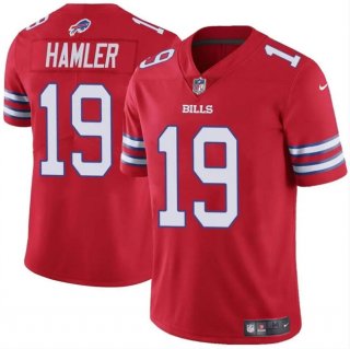 Men's Buffalo Bills #19 KJ Hamler Red 2024 Vapor Untouchable Limited Stitched Football Jersey