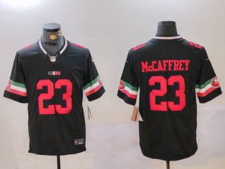 Men's San Francisco 49ers #23 Christian McCaffrey Black F.U.S.E. Mexico Vapor Limited Stitched Football Jersey