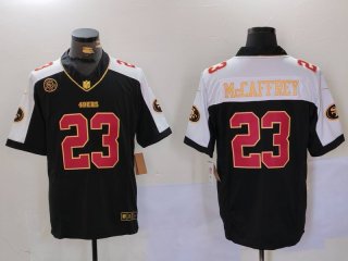 Men's San Francisco 49ers #23 Christian McCaffrey Black F.U.S.E. Mexico With Gate Bridge Patch Vapor Limited Stitched Football Jersey