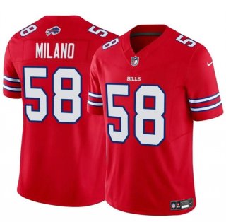 Men's Buffalo Bills #58 Matt Milano Red 2024 F.U.S.E. Vapor Untouchable Limited Stitched Football Jersey