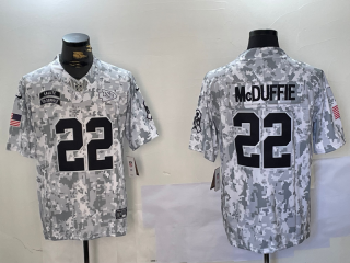 Men's Kansas City Chiefs #22 Trent McDuffie Arctic Camo 2024 FUSE Salute to Service Limited Stitched Jersey