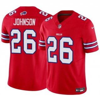 Men's Buffalo Bills #26 Ty Johnson Red 2024 F.U.S.E. Vapor Untouchable Limited Stitched Football Jersey