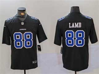 Men's Dallas Cowboys #88 CeeDee Lamb Black Throwback Vapor Untouchable Limited Football Stitched Jersey