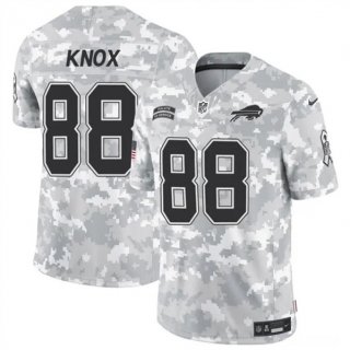 Men's Buffalo Bills #88 Dawson Knox 2024 F.U.S.E. Arctic Camo Salute to Service Limited Football Stitched Jersey