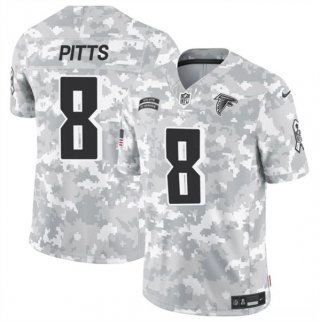 Men's Atlanta Falcons #8 Kyle Pitts 2024 F.U.S.E. Arctic Camo Salute to Service Limited Football Stitched Jersey