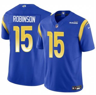 Men's Los Angeles Rams #15 Demarcus Robinson Blue 2024 F.U.S.E. Vapor Untouchable Stitched Football Jersey