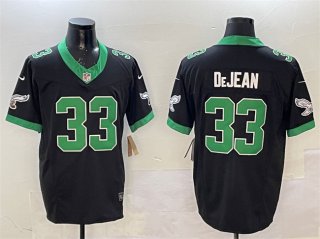 Men's Philadelphia Eagles #33 Cooper DeJean Black F.U.S.E Vapor Untouchable Limited Stitched Football Jersey