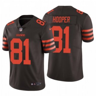 Men's Cleveland Browns #81 Austin Hooper NFL Stitched Color Rush Limited Brown Nike Jersey