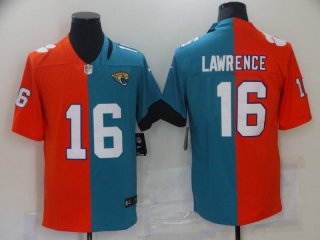 Men Jacksonville Jaguars 16 Lawrence Blue orange Nike Vapor Untouchable Limited 2021 NFL Jersey