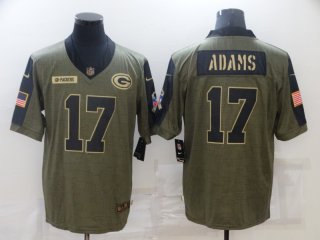 Men's Green Bay Packers #17 Davante Adams Nike Olive 2021 Salute To Service Limited Player Jersey