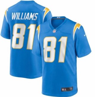 Men's Los Angeles Chargers #81 Mike Williams Light Blue NEW Vapor Untouchable Stitched NFL Nike Limited Jersey