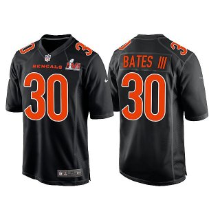 Men's Cincinnati Bengals #30 Jessie Bates III 2022 Black Super Bowl LVI Game Stitched Jersey