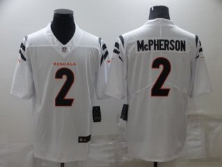 Men's Cincinnati Bengals #2 Evan McPherson NEW White 2021 Vapor Untouchable Stitched NFL Nike Limited Jersey