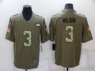 Men's Denver Broncos #3 Russell Wilson Olive With Camo 2017 Salute To Service Stitched NFL Nike Limited Jersey