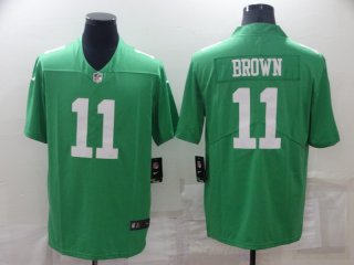 Men's Philadelphia Eagles #11 A. J. Brown Green Vapor Untouchable Limited Stitched Jersey