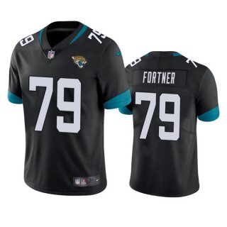 Men's Jacksonville Jaguars #79 Luke Fortner Black Vapor Untouchable Limited Stitched Jersey