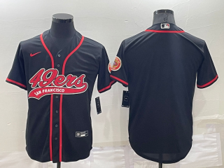 Men's San Francisco 49ers Blank Black Stitched MLB Cool Base Nike Baseball Jersey