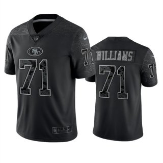 Men's San Francisco 49ers #71 Trent Williams Black Reflective Limited Stitched Football Jersey