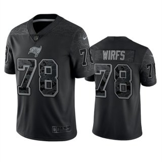 Men's Tampa Bay Buccaneers #78 Tristan Wirfs Black Reflective Limited Stitched Jersey