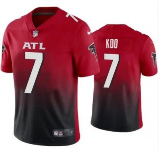 Men's Atlanta Falcons #7 Younghoe Koo Red Black Vapor Untouchable Limited Stitched Jersey