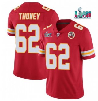 Men’s Kansas City Chiefs #62 Joe Thuney Red Super Bowl LVII Patch Vapor Untouchable Limited Stitched Jersey