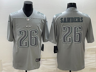 Men's Philadelphia Eagles #26 Miles Sanders Gray Atmosphere Fashion Stitched Jersey