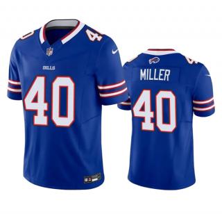 Men's Buffalo Bills #40 Von Miller Blue 2023 F.U.S.E. Vapor Untouchable Limited Stitched Jersey