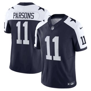 Men's Dallas Cowboys #11 Micah Parsons Navy Thanksgiving 2023 F.U.S.E. Limited Stitched Football Jersey