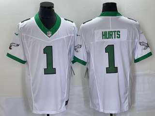 Men's Philadelphia Eagles #1 Jalen Hurts White 2023 FUSE Vapor Untouchable Stitched Jersey