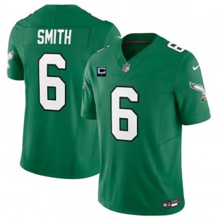 Men's Philadelphia Eagles #6 DeVonta Smith Green 2023 F.U.S.E. With 1-Star C Patch Vapor Vapor Untouchable Limited Football Stitched Jersey