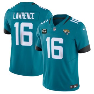 Men's Jacksonville Jaguars #16 Trevor Lawrence Teal 2023 F.U.S.E With 3- Star C Patch Vapor Untouchable Limited Football Stitched Jersey