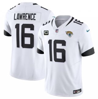 Men's Jacksonville Jaguars #16 Trevor Lawrence White 2023 F.U.S.E With 3- Star C Patch Vapor Untouchable Limited Football Stitched Jersey