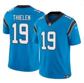 Men's Carolina Panthers #19 Adam Thielen Blue 2023 F.U.S.E. Vapor Untouchable Football Stitched Jersey