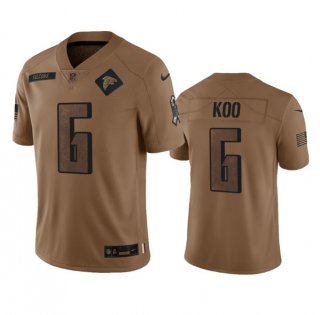 Men's Atlanta Falcons #6 Younghoe Koo 2023 Brown Salute To Setvice Limited Football Stitched Jersey