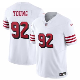 Men's San Francisco 49ers #92 Chase Young New White 2023 F.U.S.E. Football Stitched Jersey