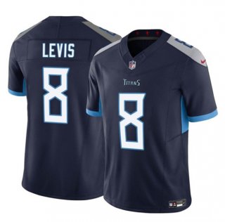 Men's Tennessee Titans #8 Will Levis Navy 2023 F.U.S.E. Vapor Limited Throwback Stitched Jersey