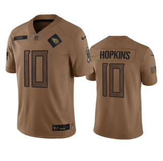 Men's Tennessee Titans #10 DeAndre Hopkins 2023 Brown Salute To Service Football Stitched Jersey