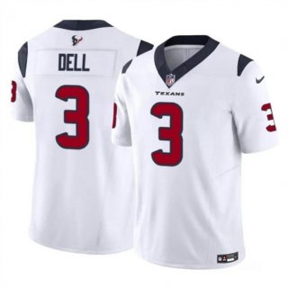 Men's Houston Texans #3 Tank Dell White 2023 F.U.S.E. Vapor Untouchable Football Stitched Jersey