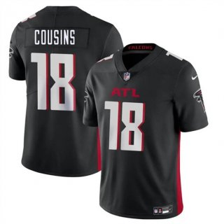 Men's Atlanta Falcons #18 Kirk Cousins Black Vapor Untouchable Limited Football Stitched Jersey