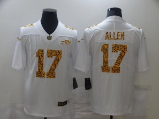 Men's Buffalo Bills #17 Josh Allen 2020 White Leopard Print Fashion Limited Football Stitched Jersey