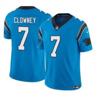 Men's Carolina Panthers #7 Jadeveon Clowney Blue 2024 F.U.S.E. Vapor Limited Football Stitched Jersey