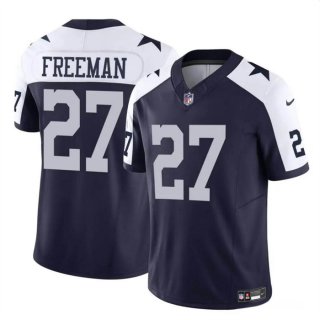 Men's Dallas Cowboys #27 Royce Freeman Navy White 2023 F.U.S.E Thanksgiving Vapor Untouchable Limited Stitched Football Jersey