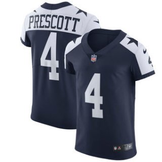 Men's Dallas Cowboys #4 Dak Prescott Nike Navy Alternate Vapor Untouchable Elite Jersey