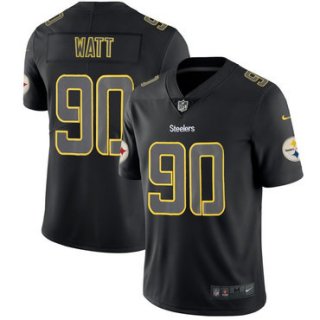 Nike Steelers 90 T.J. Watt Black Impact Rush Limited Jersey