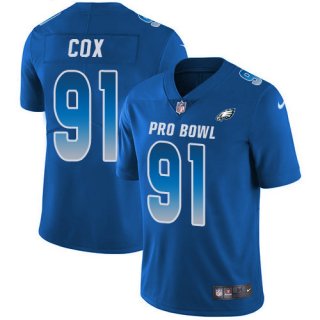 Nike Philadelphia Eagles #91 Fletcher Cox Royal Men's Stitched NFL Limited NFC 2019 Pro Bowl Jersey