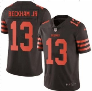 Nike Cleveland Browns 13 Odell Beckham Jr Brown Color Rush Limited Jersey